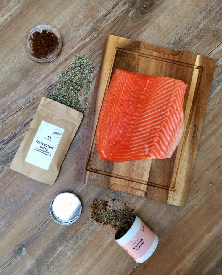 ingrédients pour le saumon mariné